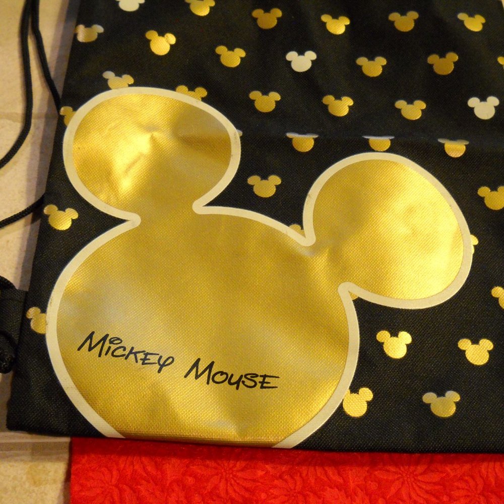 2 Disney Mickey Mouse Drawstring Backpack - image 5
